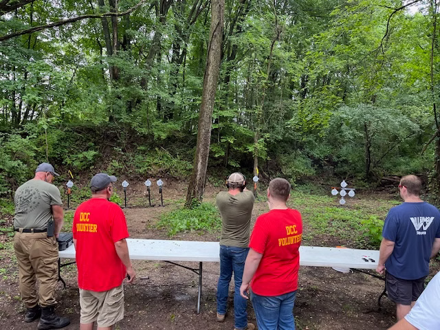 Steel targets on the range